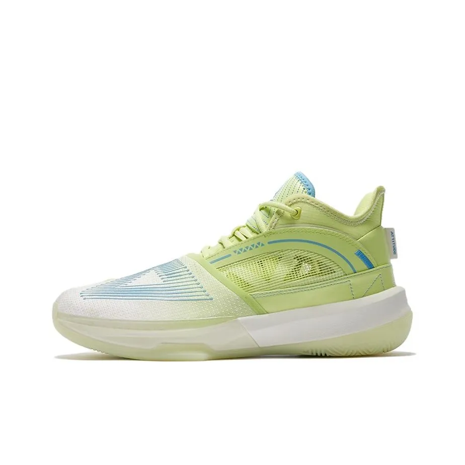 PEAK State Extremely Large Triangle 1.0 Basketball Shoes Men's Mid Top Fruit Green/Blue