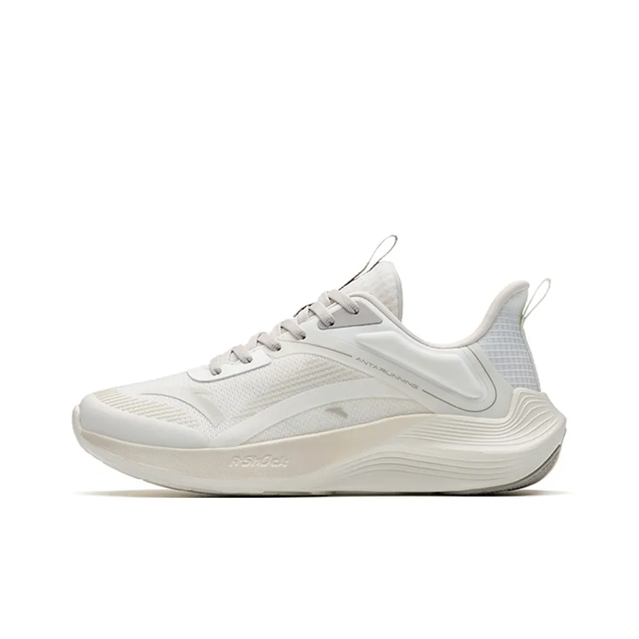 Anta DuCi1 Cushioned Anti Slip Wear Resistant Breathable Lightweight Low Top Running Shoes Women's White Gray