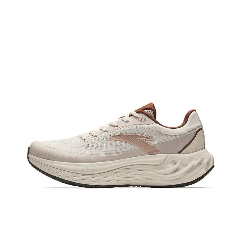 ANTA Амортизация и Дышащий Низкий Топ Беговые кроссовки Мужские Бордово-красные