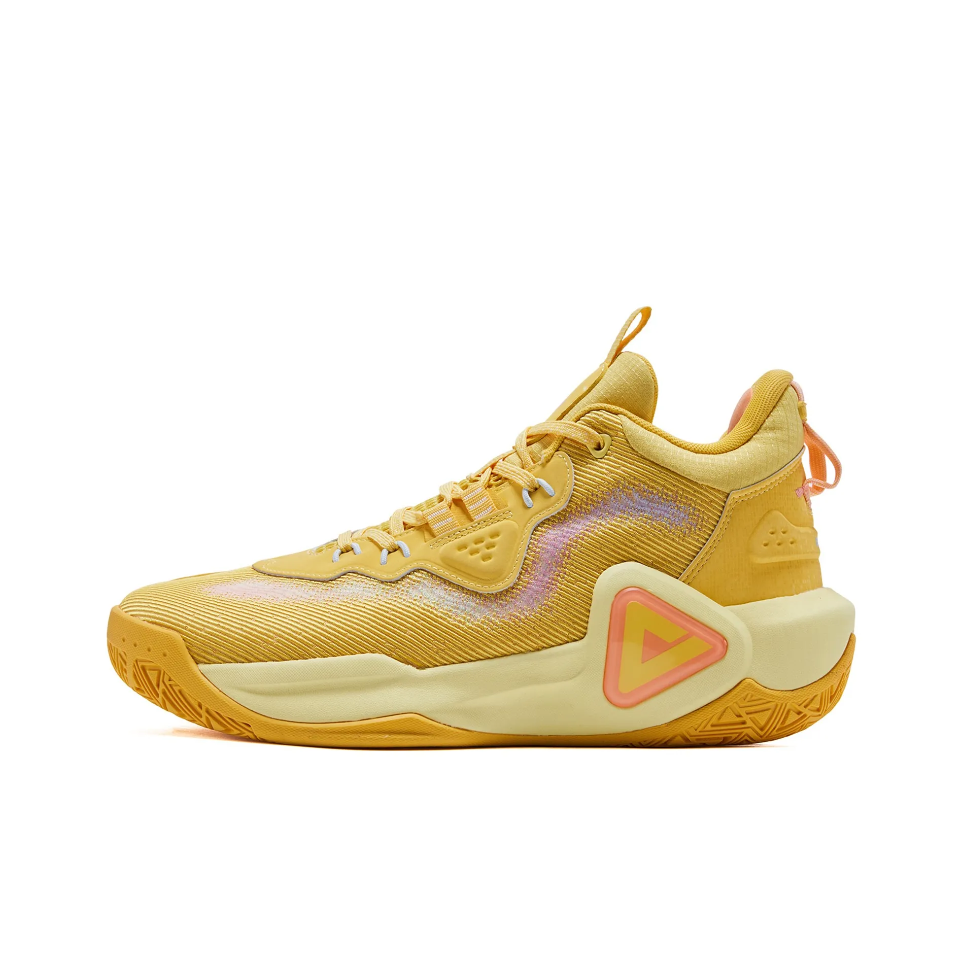 PEAK Sonic Boom 1.5 Wear-Resistant Slip-Resistant Low-Top Basketball Shoes Mustard Yellow