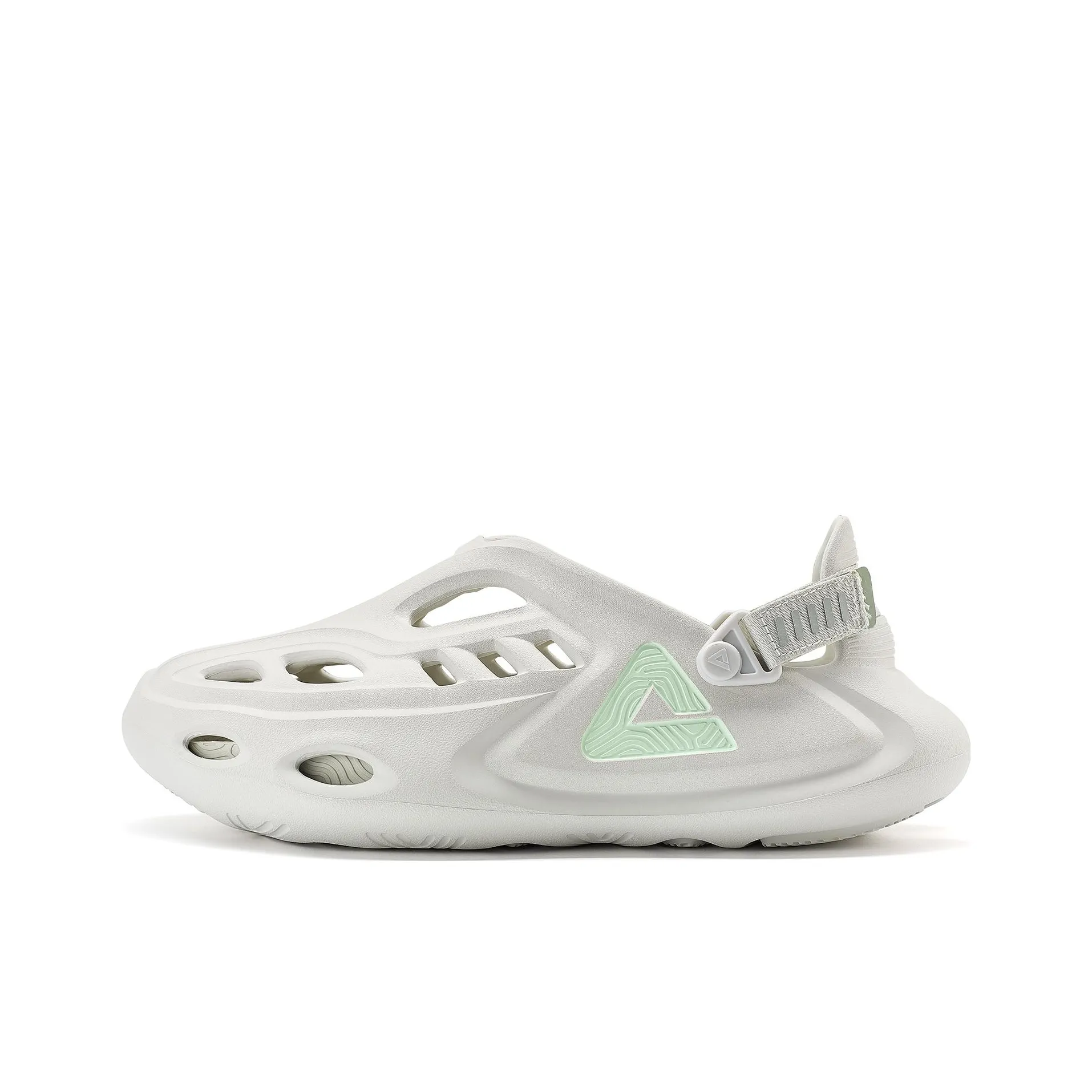 PEAK Taiji Clogs Touring Sports Sandals Men's White Gray Green