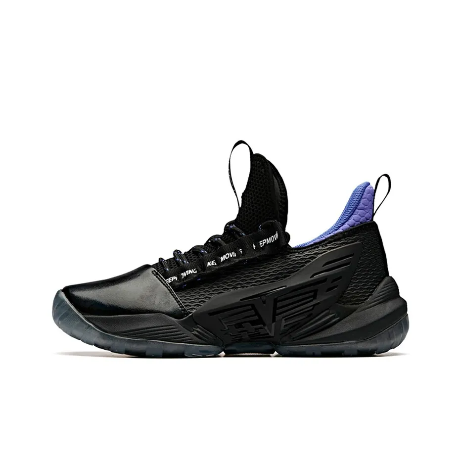 Anta Bastard Cement Buster Cushioning Anti-Slip And Wear-Resistant Low-Top Vintage Basketball Shoes Men's Black