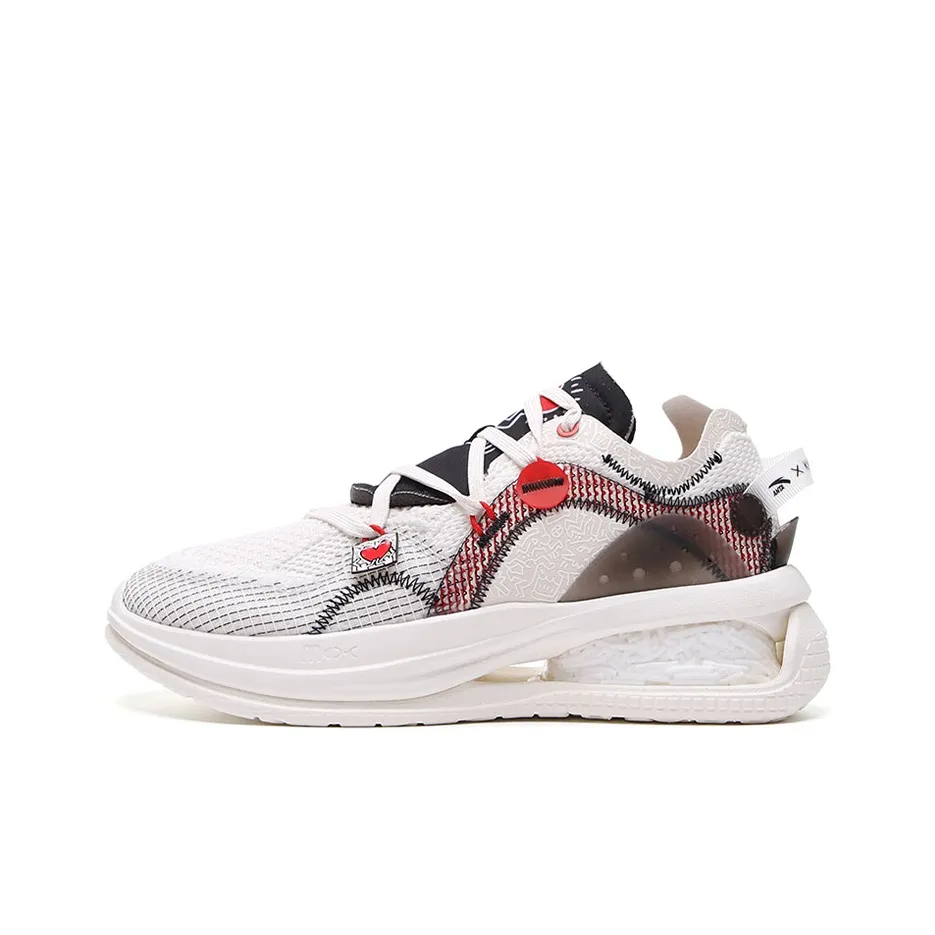 Keith Haring x Anta SEEED Zero Bound Anti-Slip Wear-Resistant Low-Top A-JELLY Running Shoes Men's White Red