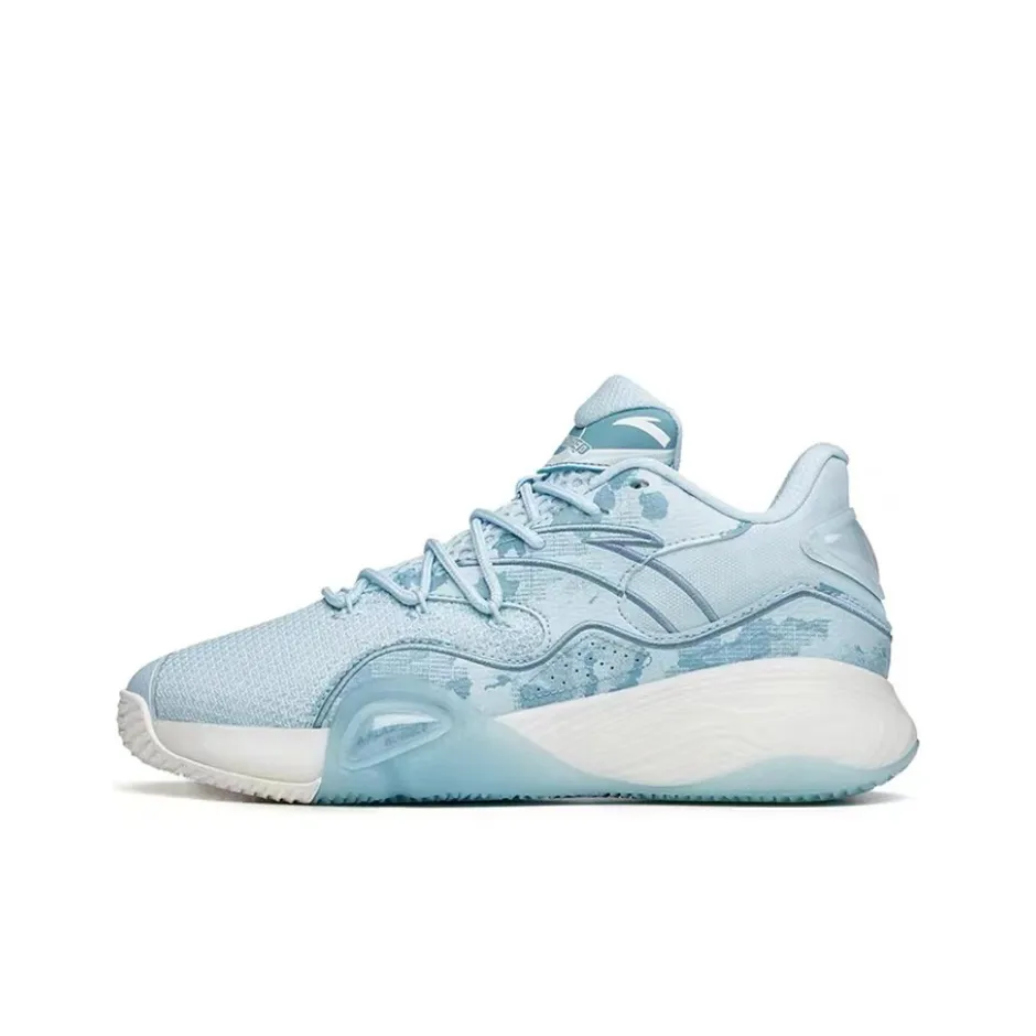 Anta A Flash Bubble 1.0 KT Cushioned Slip Resistant Low Top Performance Basketball Shoes Men's Blueberry Mousse