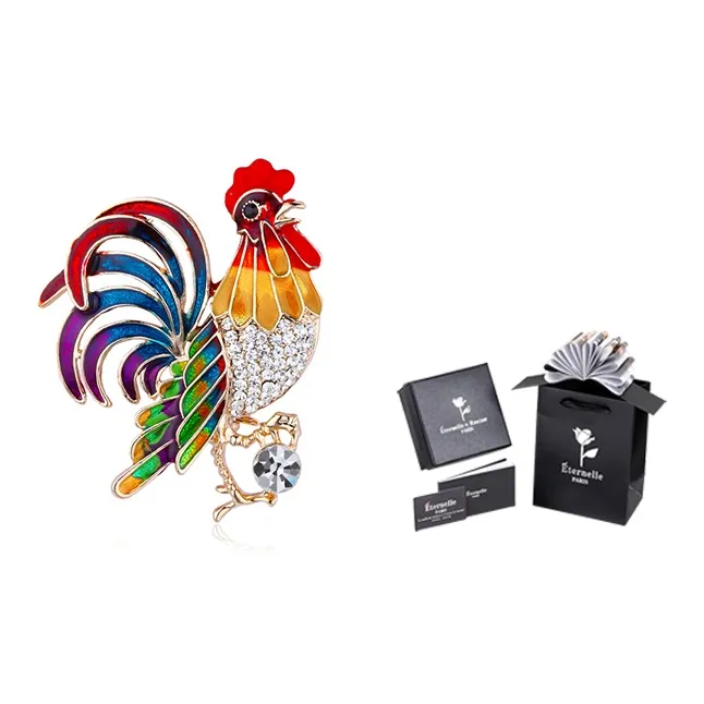 Eternelle Brooches Women's Chinese Zodiac Rooster