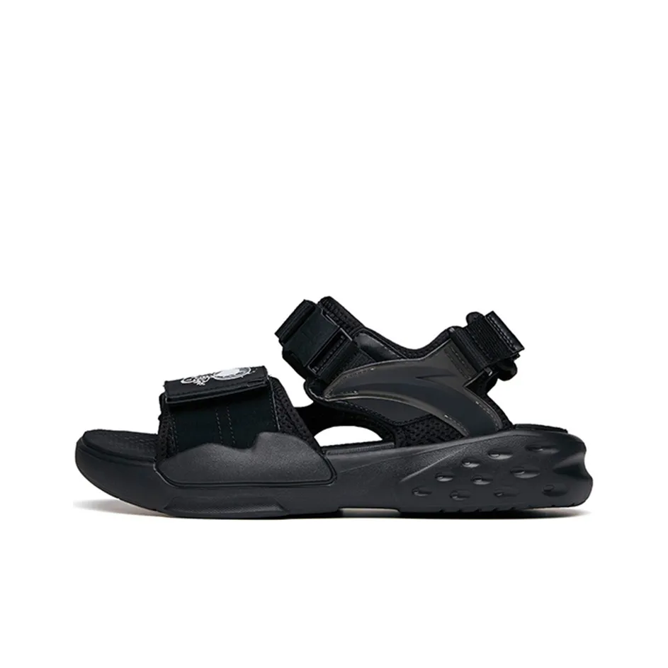 ANTA X Snoopy BaDao Sandals 'Black'