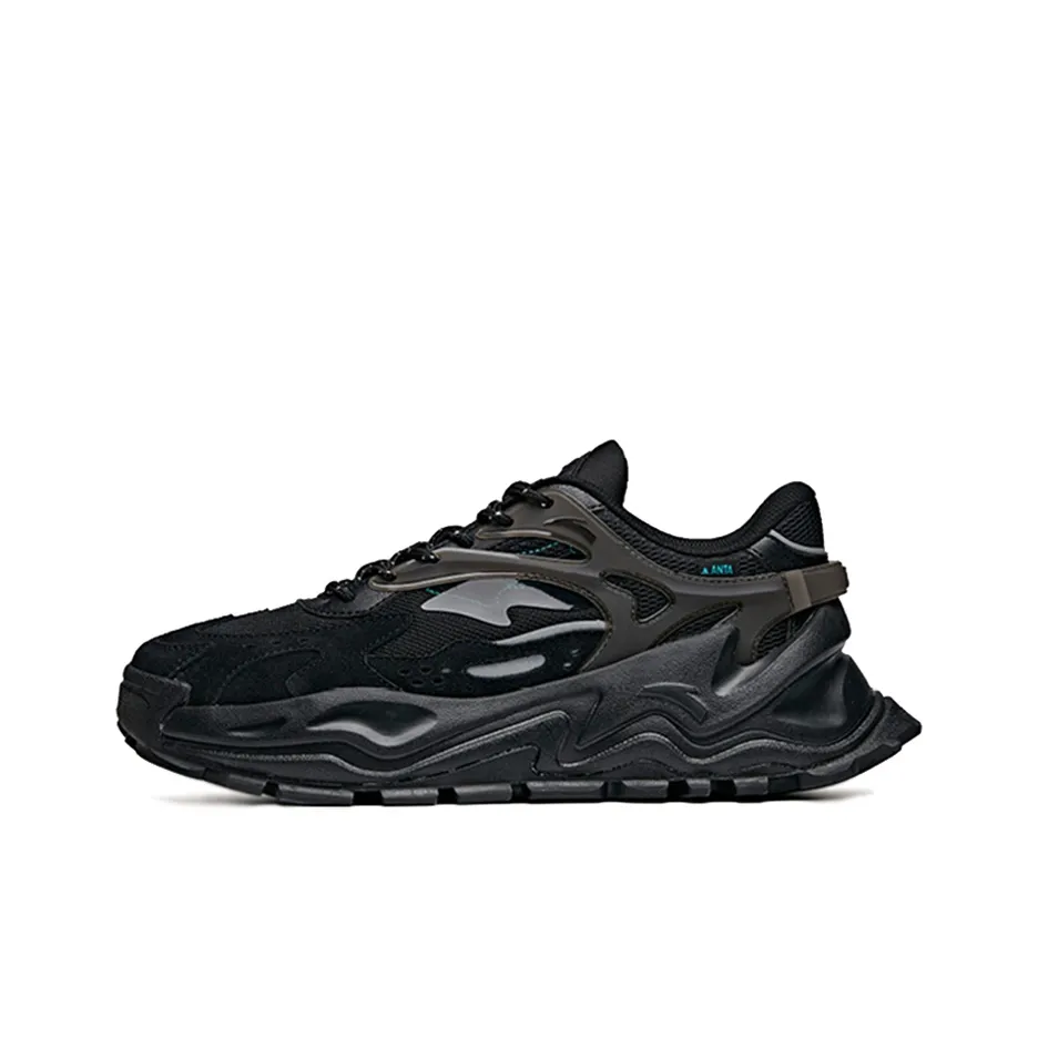 ANTA Черный кот Slip-resistant Abrasion-resistant Low Top Повседневная обувь Мужская Черный