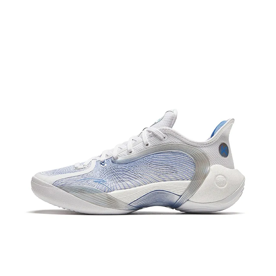 ANTA Three Points Of Rain 2 Generations Basketball Shoes Women's Low Top Pure White/Aqua Blue