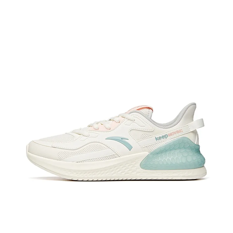 Anta C37 Series Low-Top Running Shoes Women's White Pink Cyan