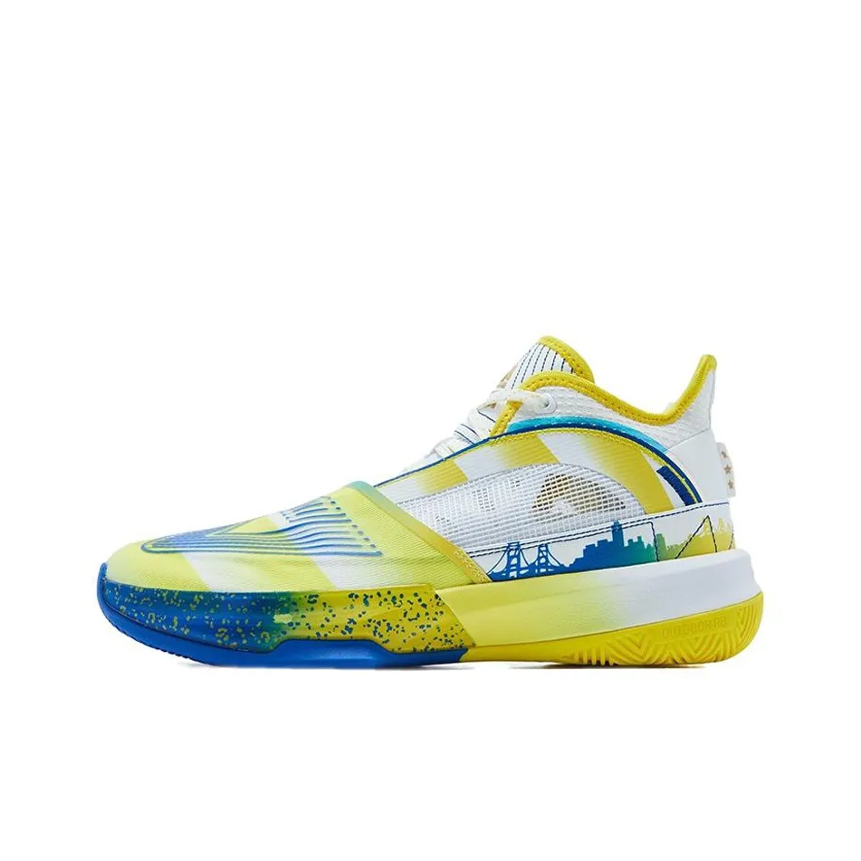 PEAK State Extremely Large Triangle 1.0 Basketball Shoes Men's Mid Top Baymax/Sparkling Yellow