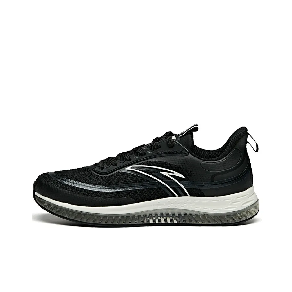 Anta Night Stalker Low-Top Running Shoes Men's Black White Flash Energy Technology