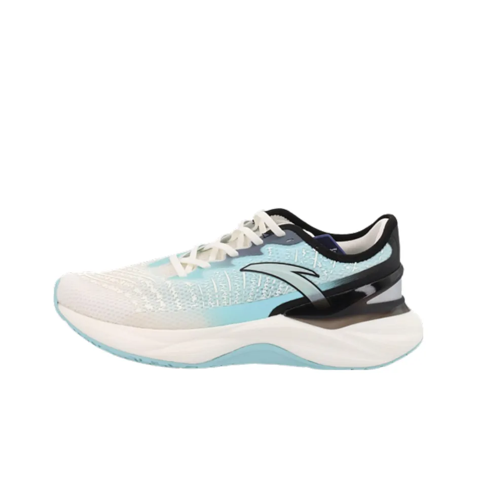 Anta Tron 2.0 Cushioned Anti-Slip Wear-Resistant Breathable Lightweight Low-Top Running Shoes Men's White Blue Black