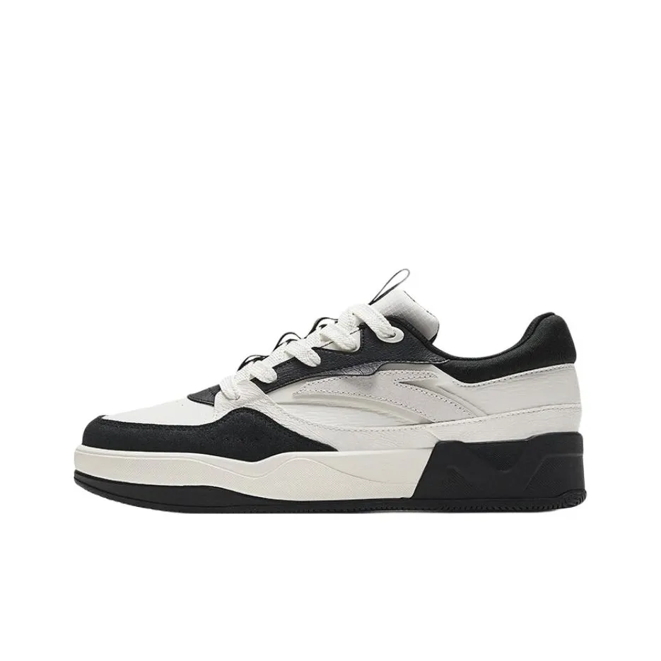 Anta C37 Series Anti Slip Wear Resistant Low Top Skateboard Shoes Women's Black White