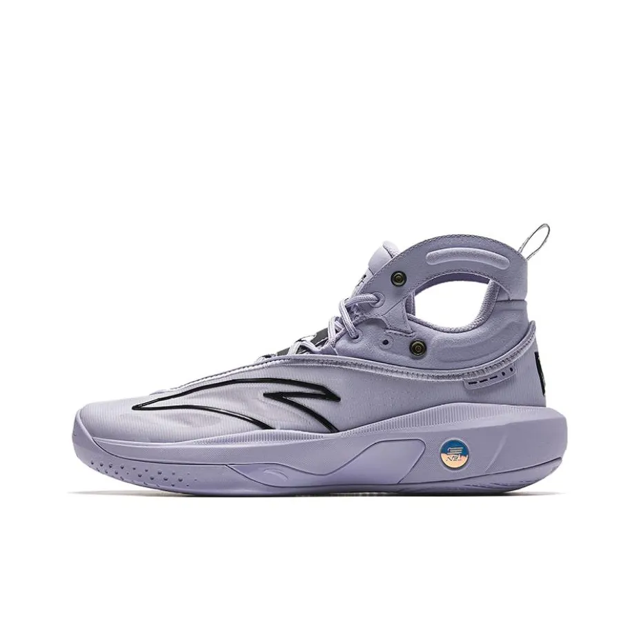 Anta KT8 KT 8 Father And Son Anti Slip Wear Resistant Low Top Basketball Shoes Men's Purple Black