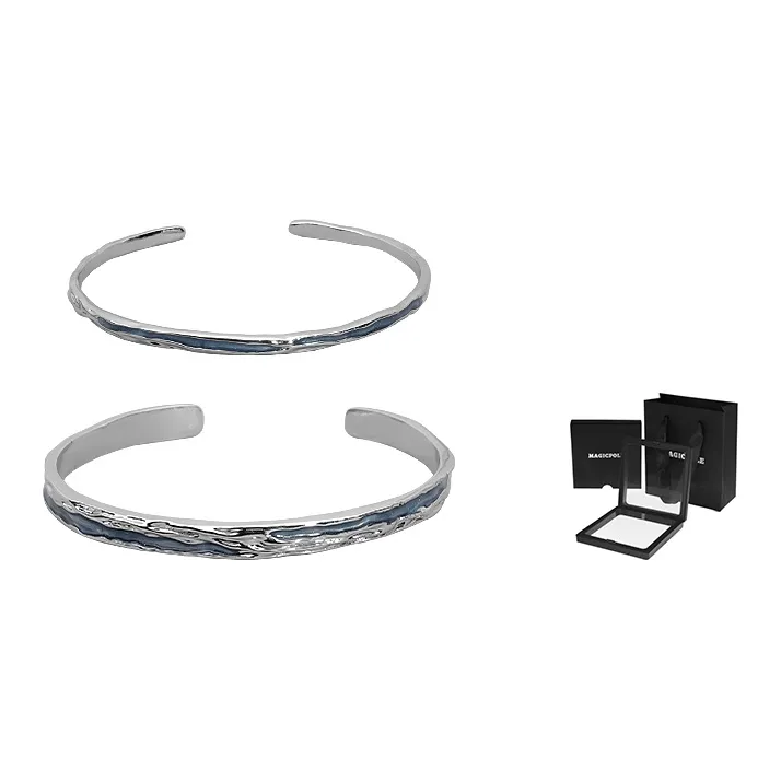 MAGICPOLE Медные браслеты унисекс серебряные