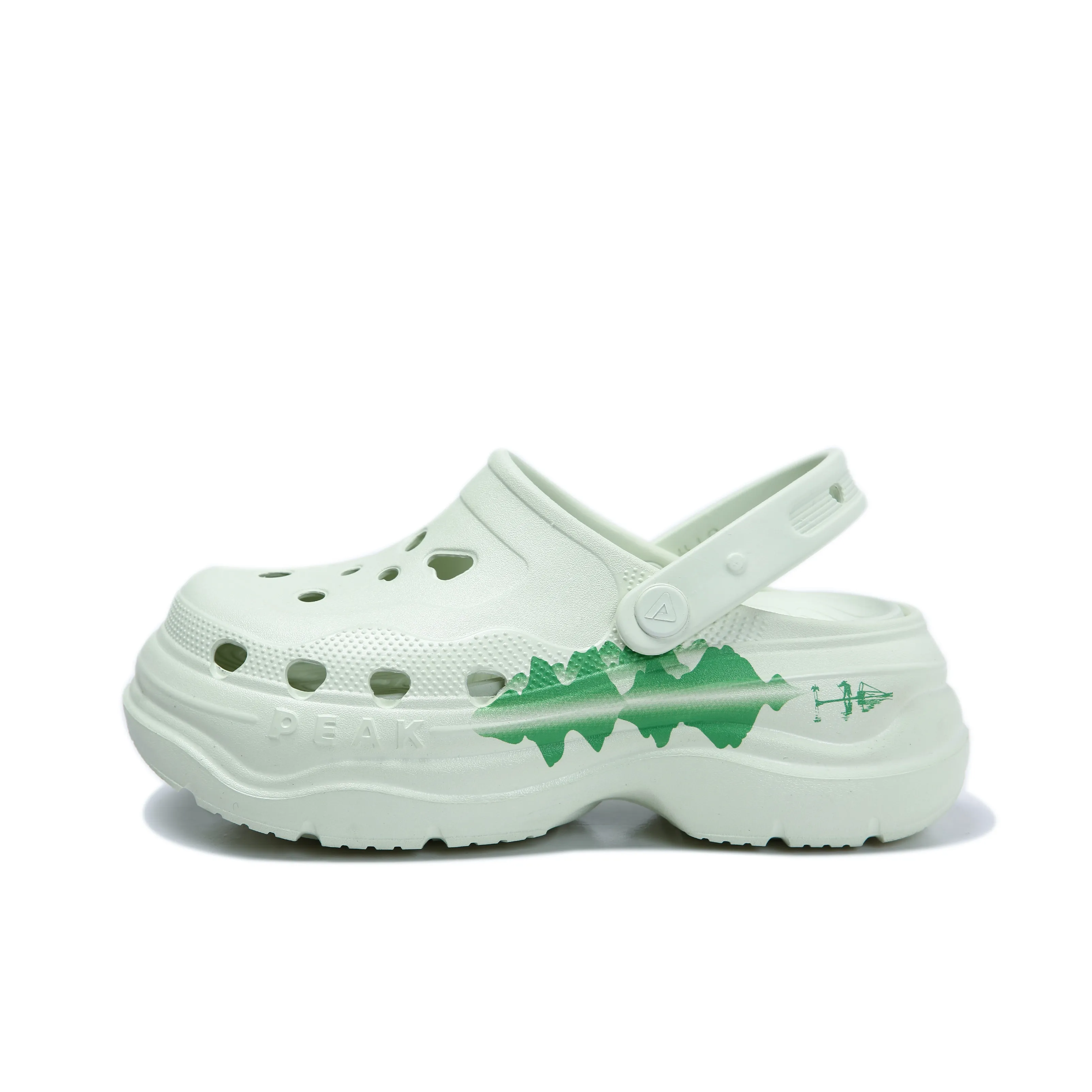 PEAK Pole Hole Shoes Clogs Women's Bright Green Leaf Green