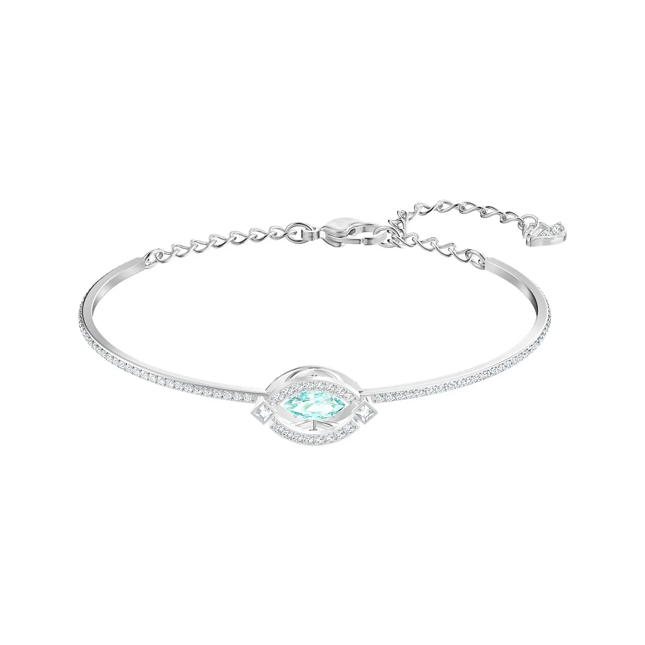 Swarovski Rhodium Plated Bangles Women's Silver