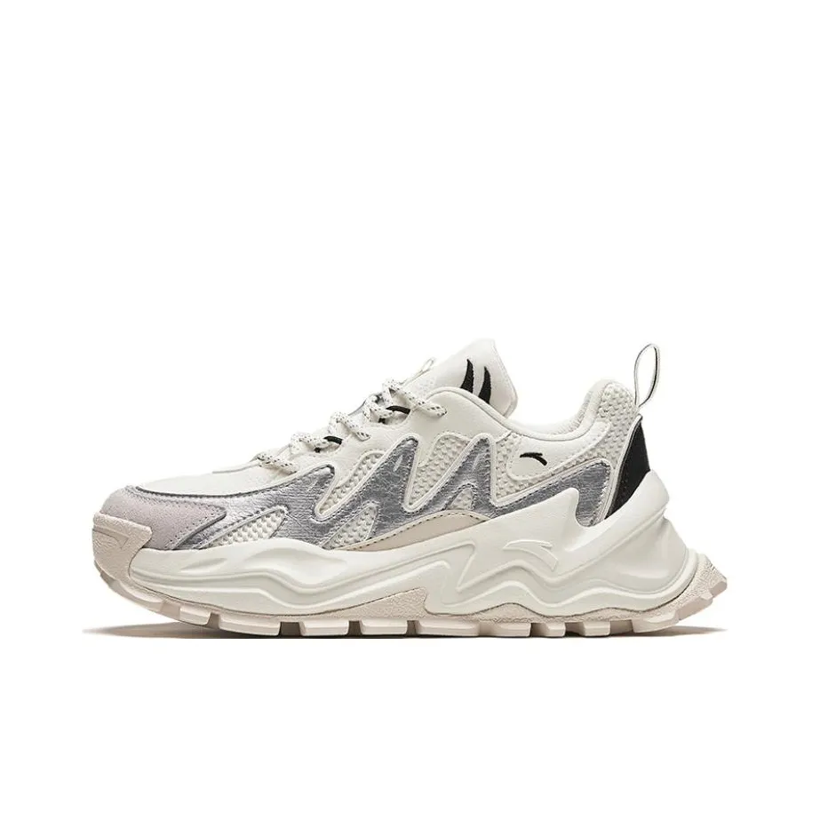 Anta Hot Cushioned Slip Resistant Low Top Casual Shoes Unisex White
