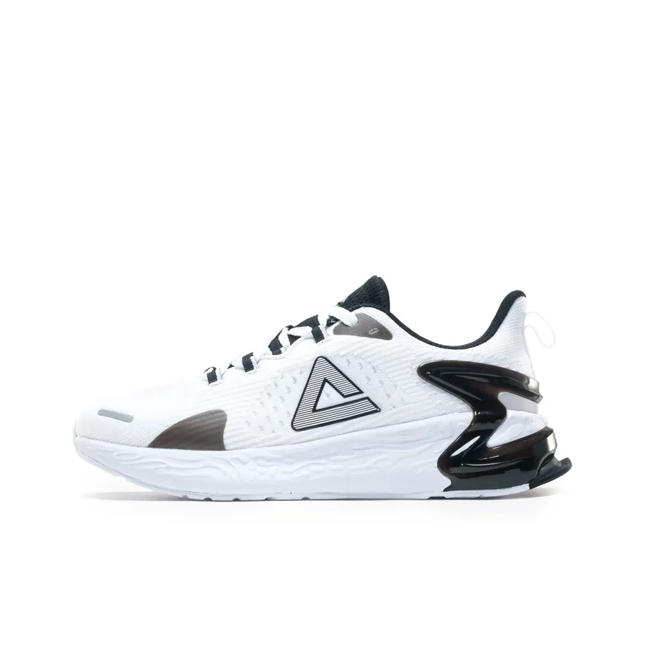 PEAK Porcelain Shadow Амортизаторы Slip-resistant устойчивые к истиранию Низкий топ Беговые кроссовки Мужские Белый Черный