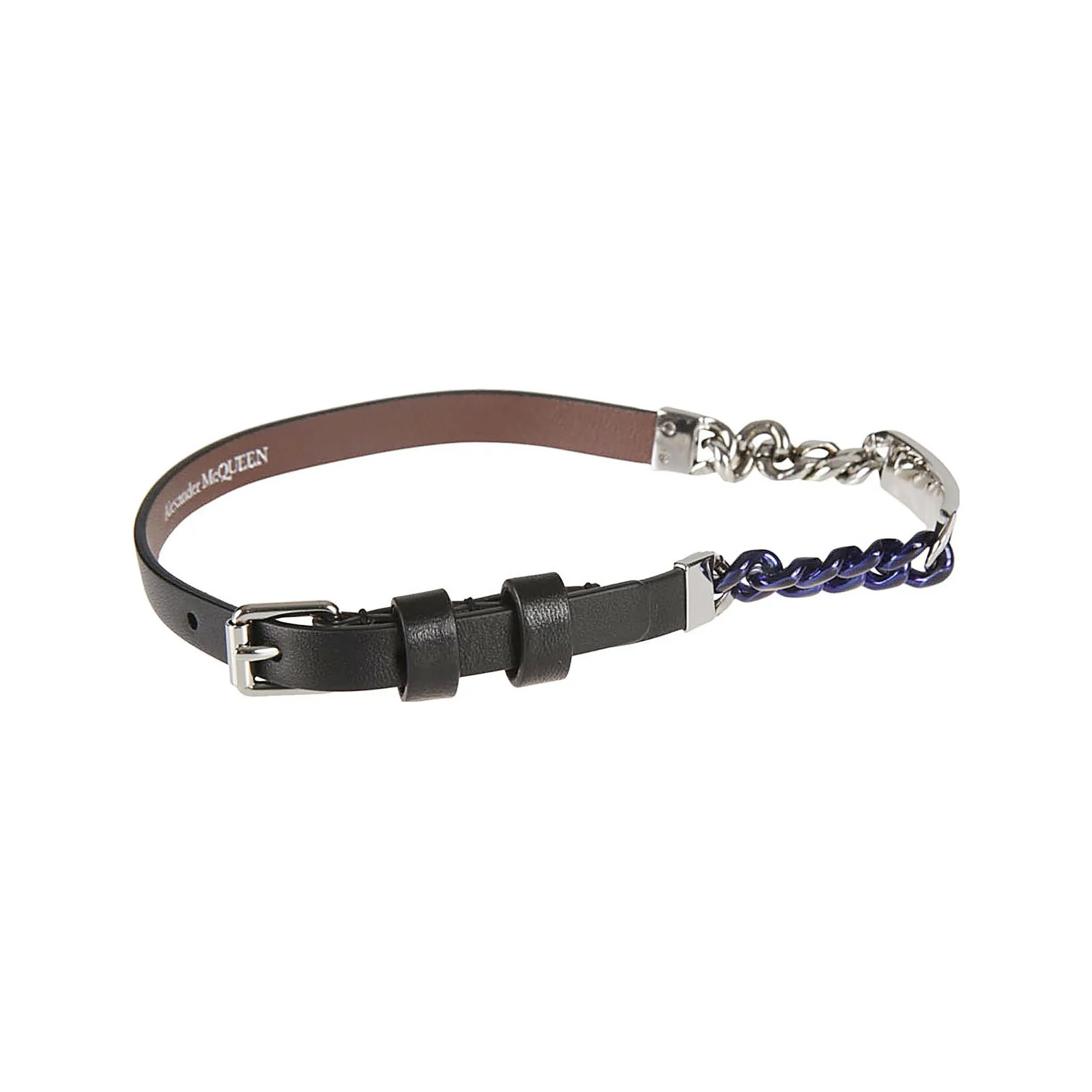 Alexander McQueen Кожа Браслеты Мужские Черные