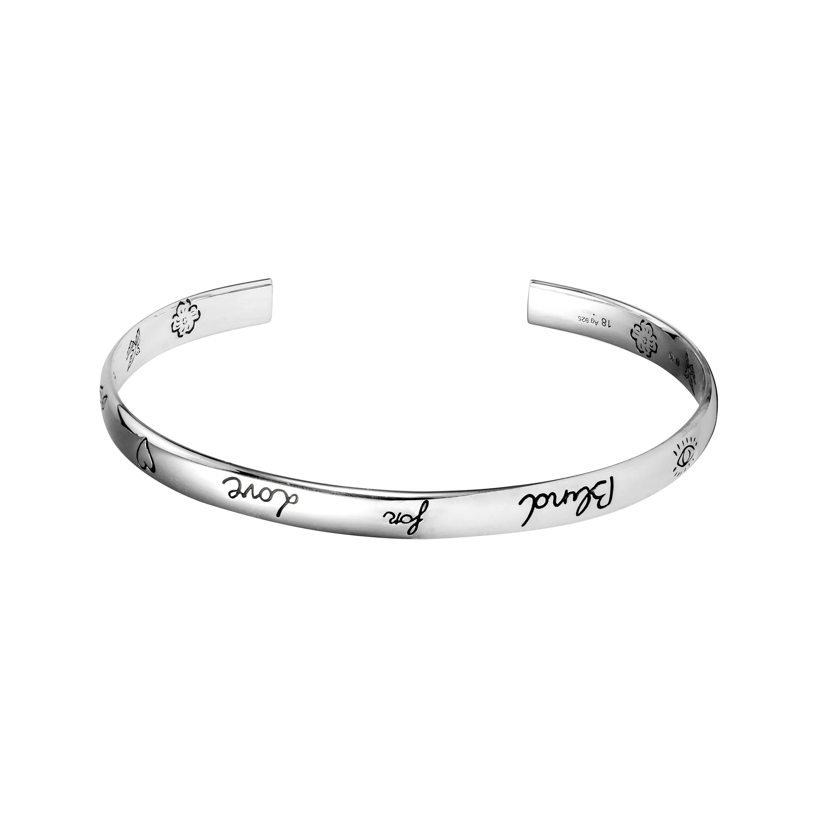 GUCCI Blind For Love Silver Bangle