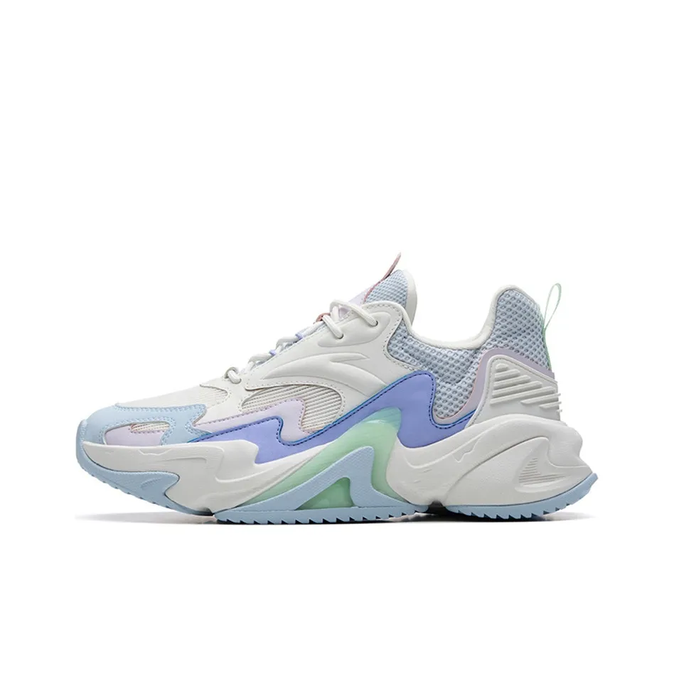Anta Walker 3.0 Cushioning Anti-Slip And Wear-Resistant Low-Top Casual Shoes Women's White Blue Gray