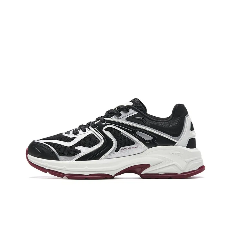 ANTA Millennium Glacier Устойчивые к истиранию Низкие Кроссовки для бега Женские Черный Белый