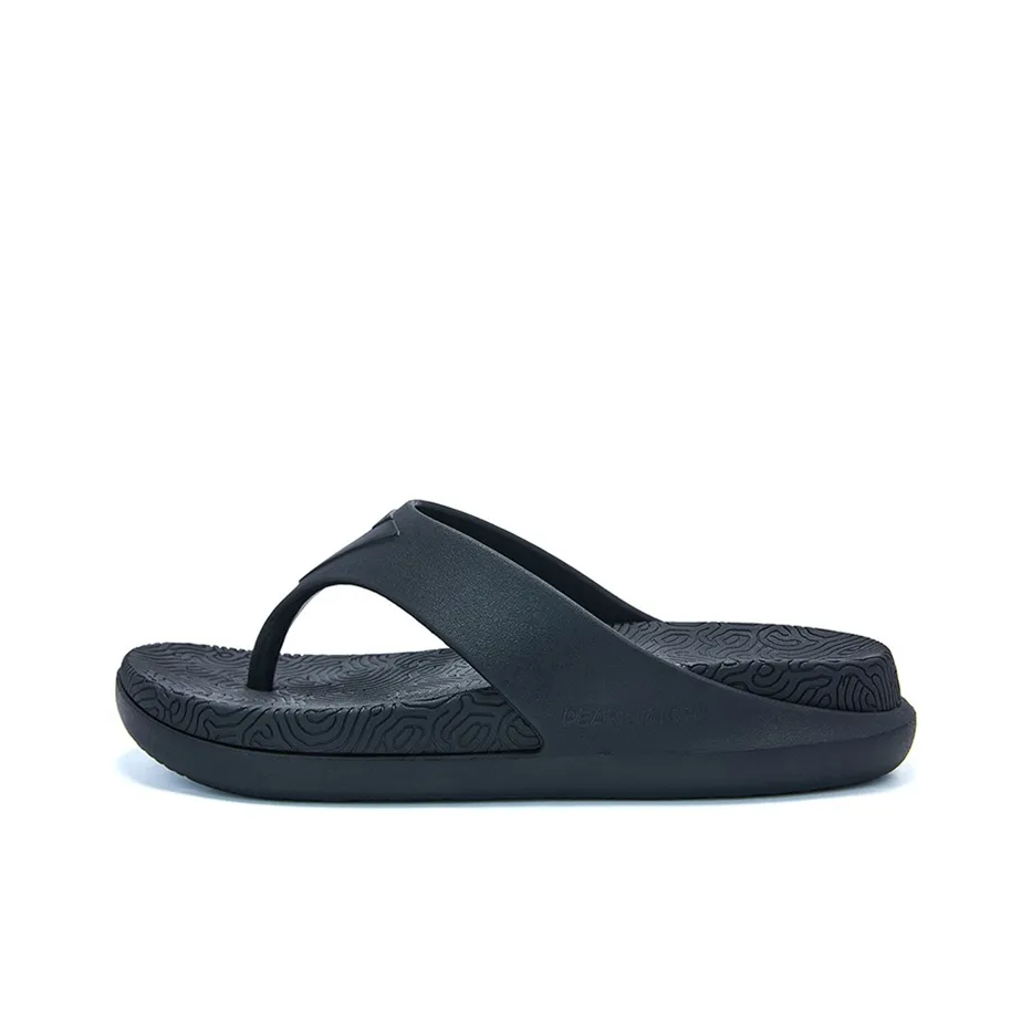 PEAK Tai Ji3,0 Тихий противоскользящий устойчивый к истиранию шлепанцы мужские черные