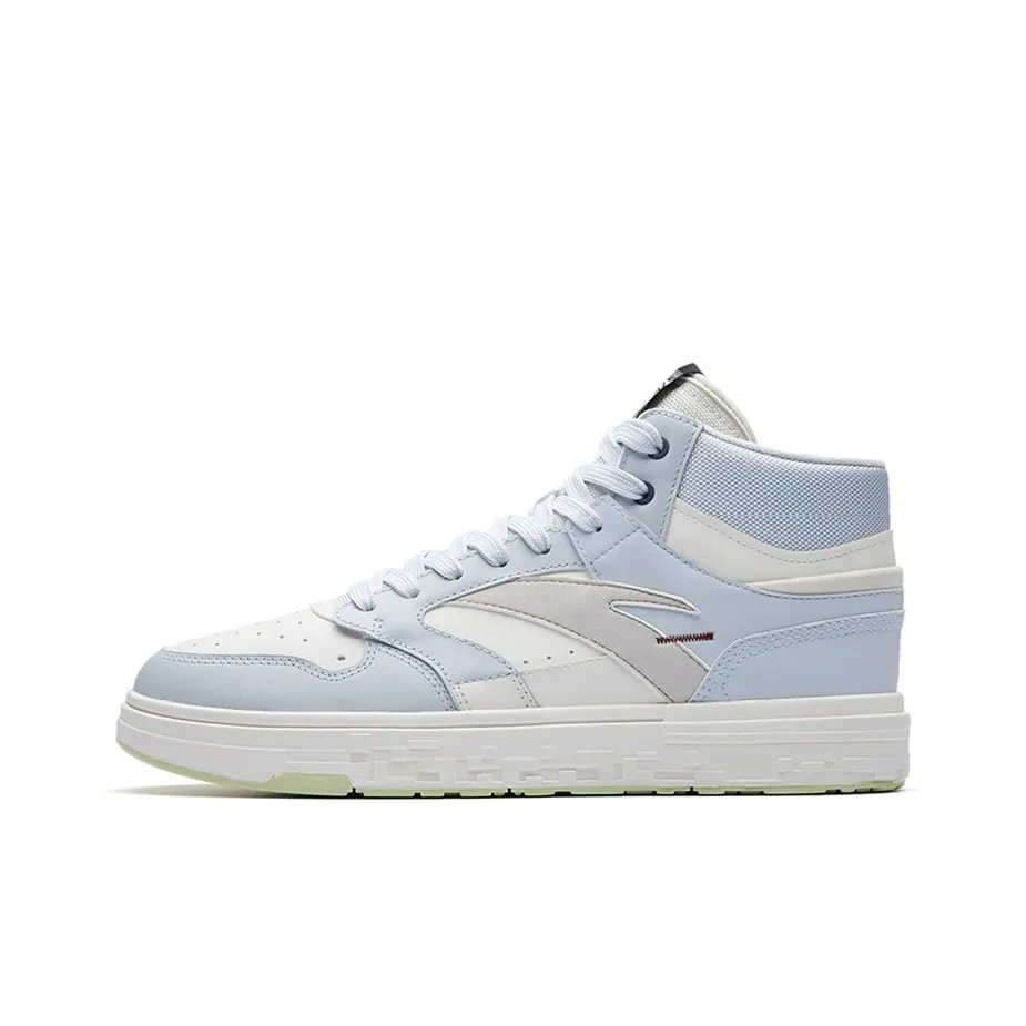 ANTA Street Play Series Skateboard Shoes Men Mid Top Buckwheat Gray/Ivory White/Shade 1 Gray