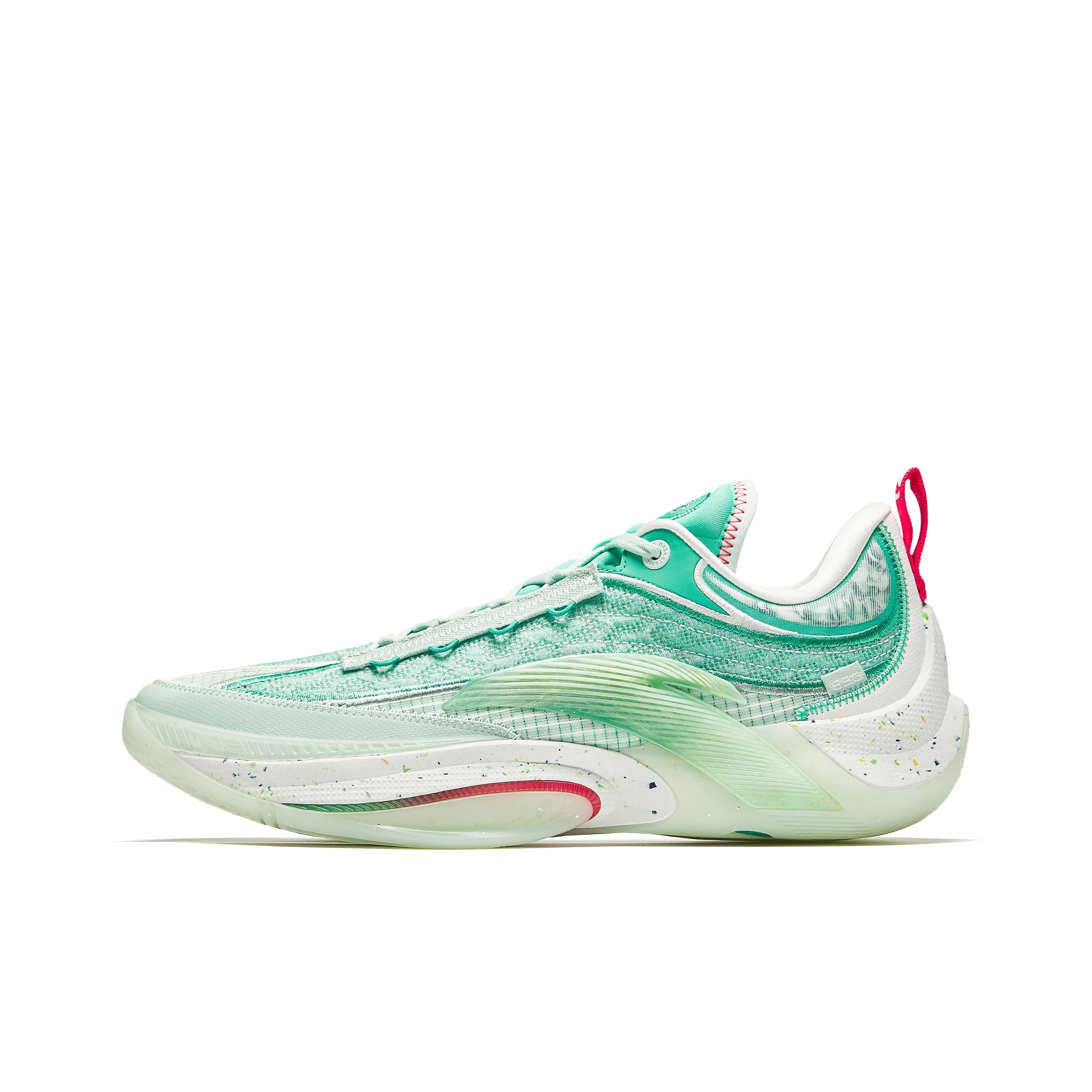Anta Instant 1 ESG Cushioning, Wear Resistant Low Top Basketball Shoes Men's Green White