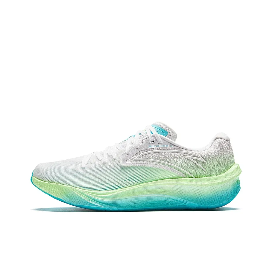 ANTA Asphalt Road Fighter 2,0 Амортизаторы Slip-resistant и устойчивые к истиранию Низкий топ Беговые кроссовки Мужские Белый Зеленый