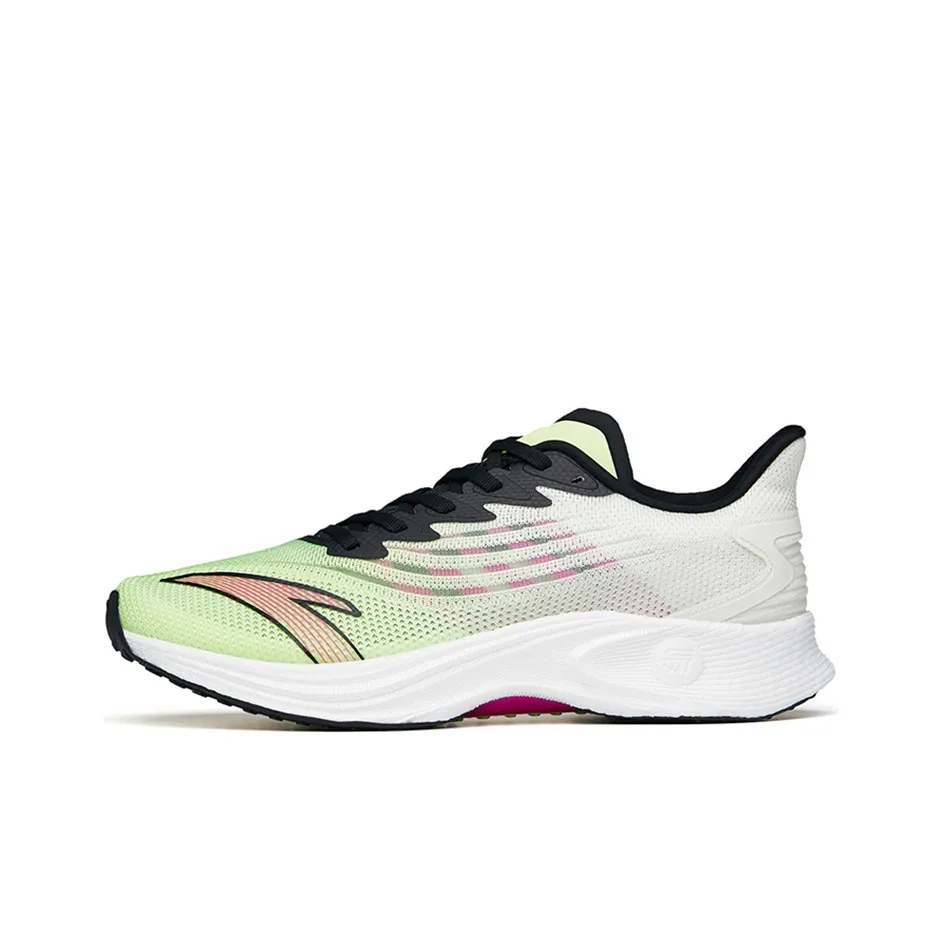 Anta MACH 2.0 Cushioning Anti-Slip Wear-Resistant Breathability Low-Top Running Shoes Men's Green Black White