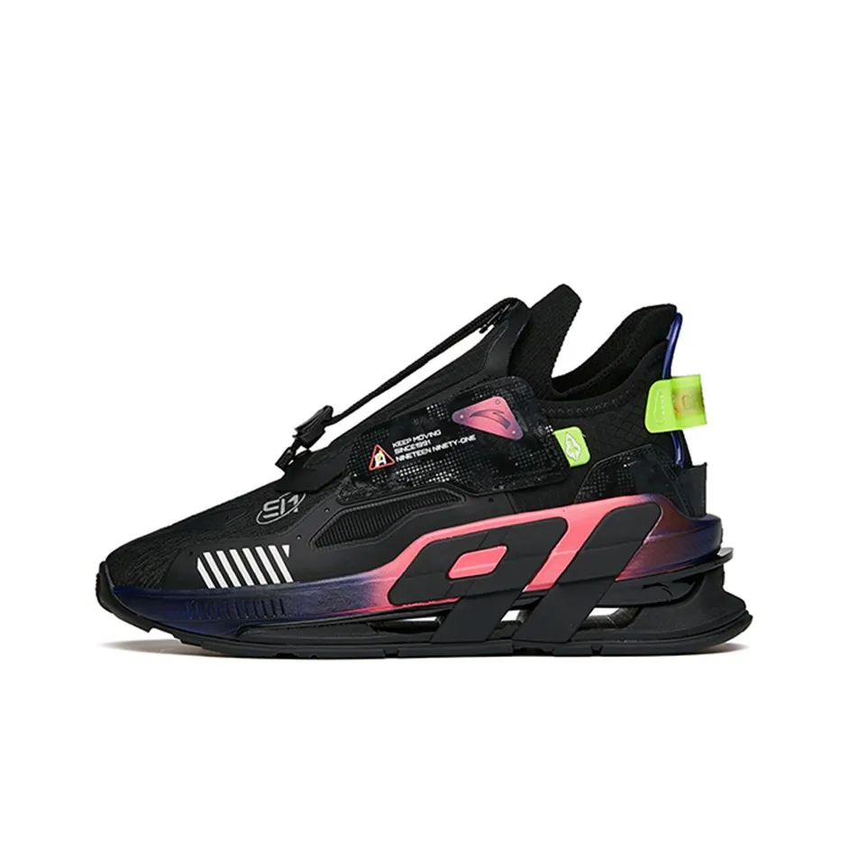 Anta AT91 Catapult Force Technology Slip Resistant Cushioning Wear Resistant Low Top Running Shoes Black Pink
