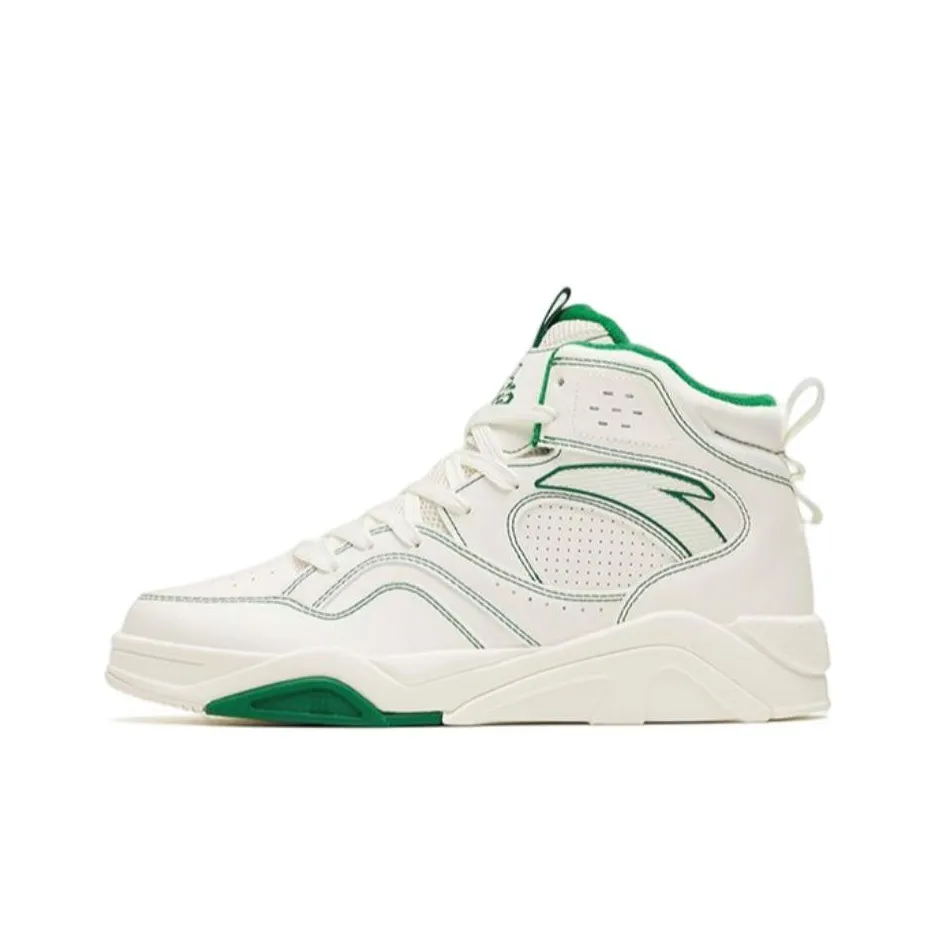 ANTA Пламя 3,0 Термический противоскользящий амортизирующий высокий топ скейтборд обувь для мужчин белый зеленый