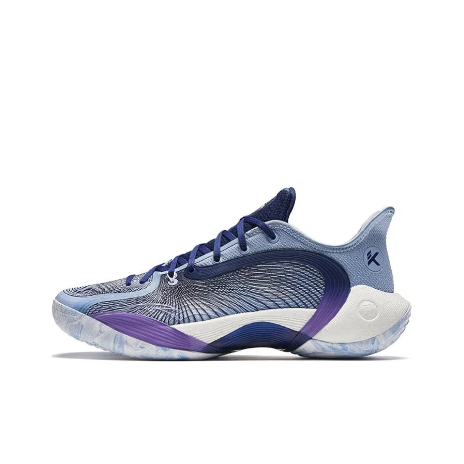 ANTA Three Points Of Rain 2 Generations Basketball Shoes Men Low Top Naohe Blue/Signal Blue/Light Oriole Purple