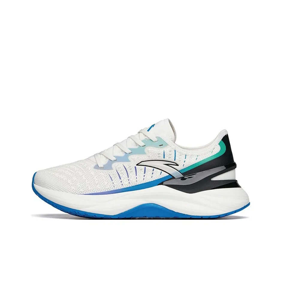 Anta Tron 2.0 Cushioning Anti-Slip Wear-Resistant Breathable Support Rebound Low-Top Running Shoes Men's Ivory White