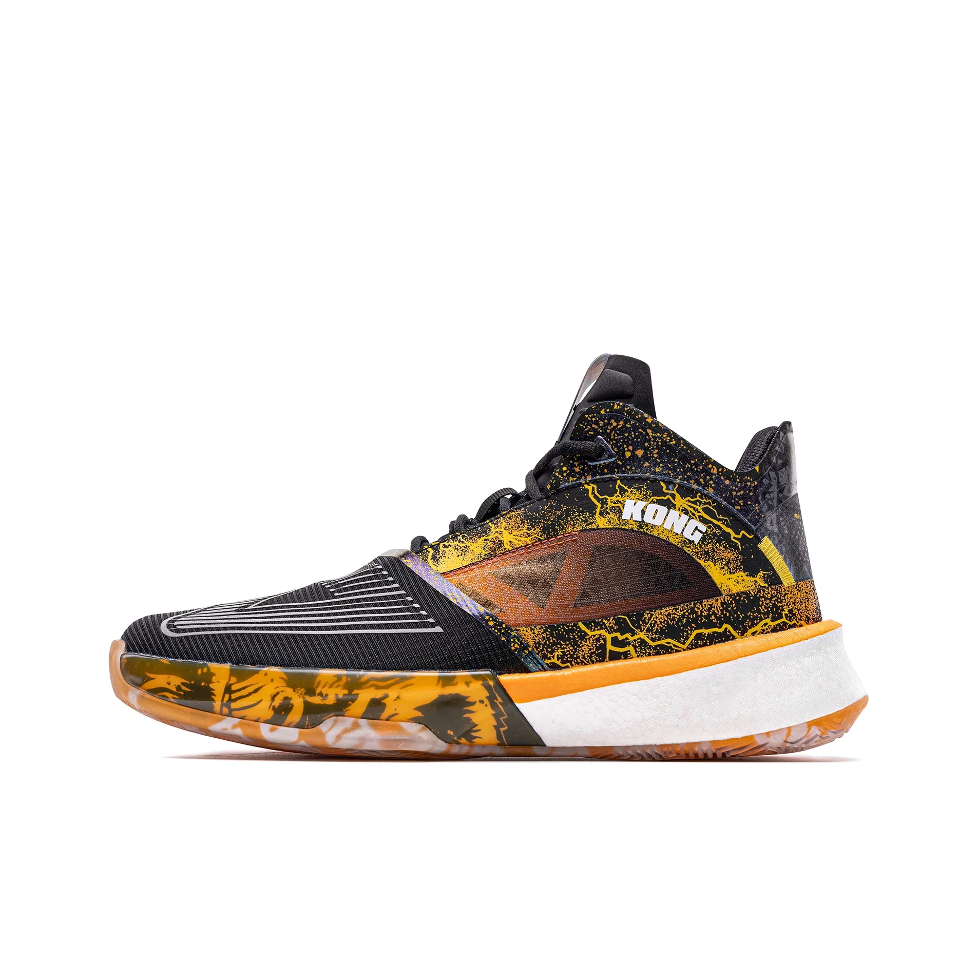 PEAK Surfing The Big Triangle 1.0 Basketball Shoes Men's Mid Top Black/Fall Orange