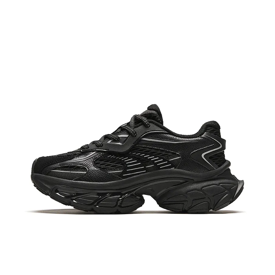 ANTA Star Moon Series Chunky Sneakers Women's Low Top Gray Black