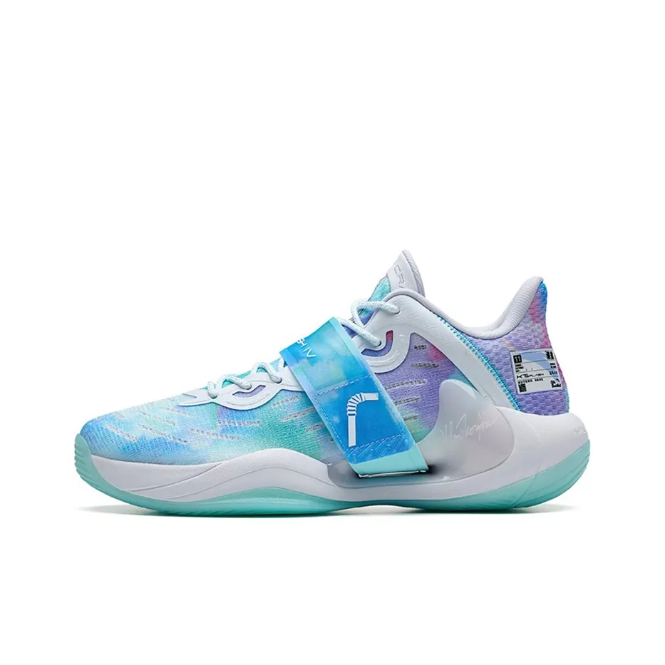 ANTA Water Flower 4 Basketball Shoes Men's Low Top Blue/Purple