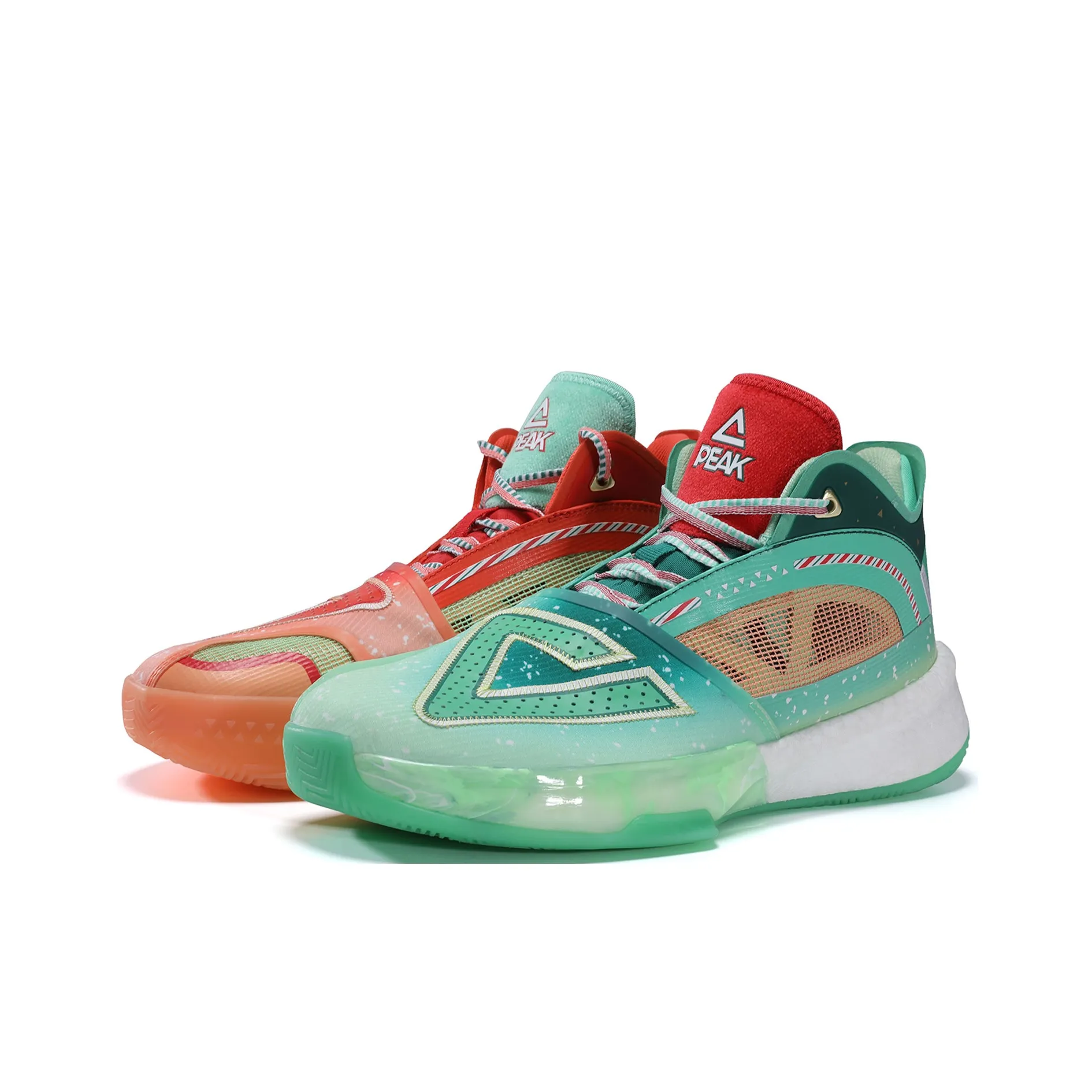 PEAK Surfing The Big Triangle 1.0 Basketball Shoes Men's High Top Mixed Color