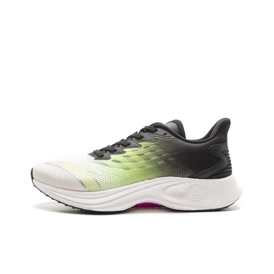 Anta MACH 2.0 Nitrogen Technology Cushioning Anti Slip And Wear Resistant Low Top Running Shoes White Black Green