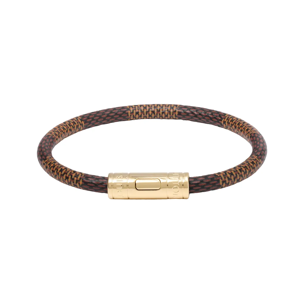 LOUIS VUITTON Холст Металл Браслеты Женские Коричневый Золотой