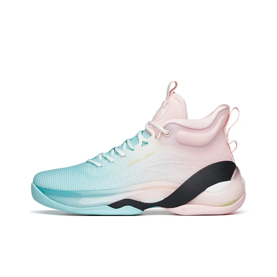 ANTA KT7 Basketball Shoes Men's Low Top Light Blue/Apricot Blossom Pink