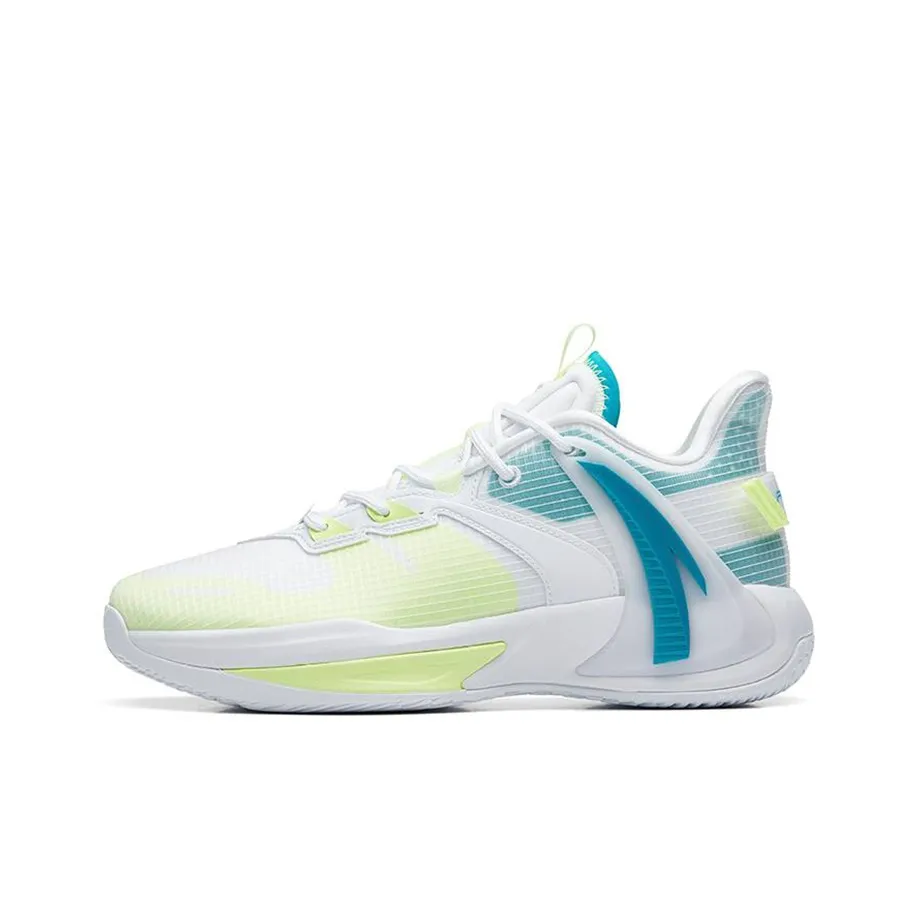 Anta Swoosh 2.0 Hayward GH Slip Resistant, Abrasion Resistant, Lightweight High Top Basketball Shoes White Yellow Blue