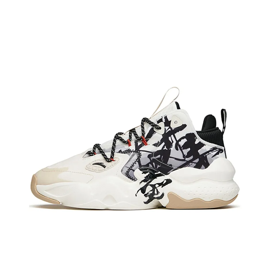 ANTA Bastard WEI Feng 2 Покрытие Противоскользящие Термические Устойчивые к износу Низкий Топ Скейтборд Кроссовки Белый Черный Серый