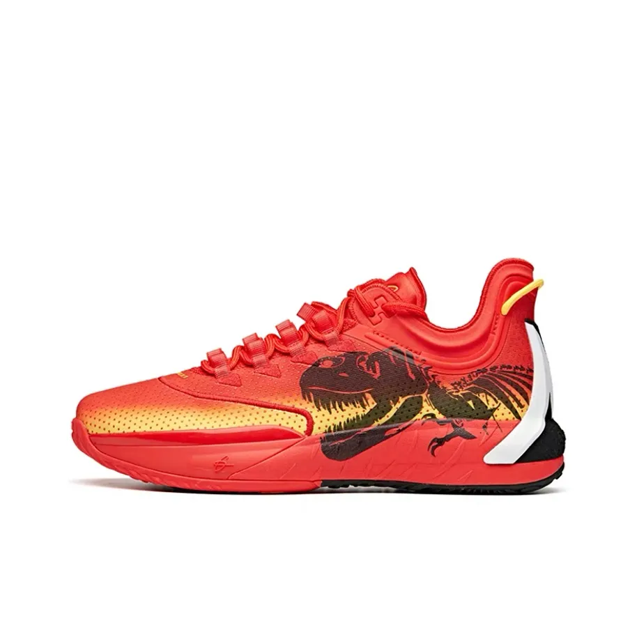 ANTA GH1 Low Топ Баскетбольные кроссовки Мужской Красный Желтый