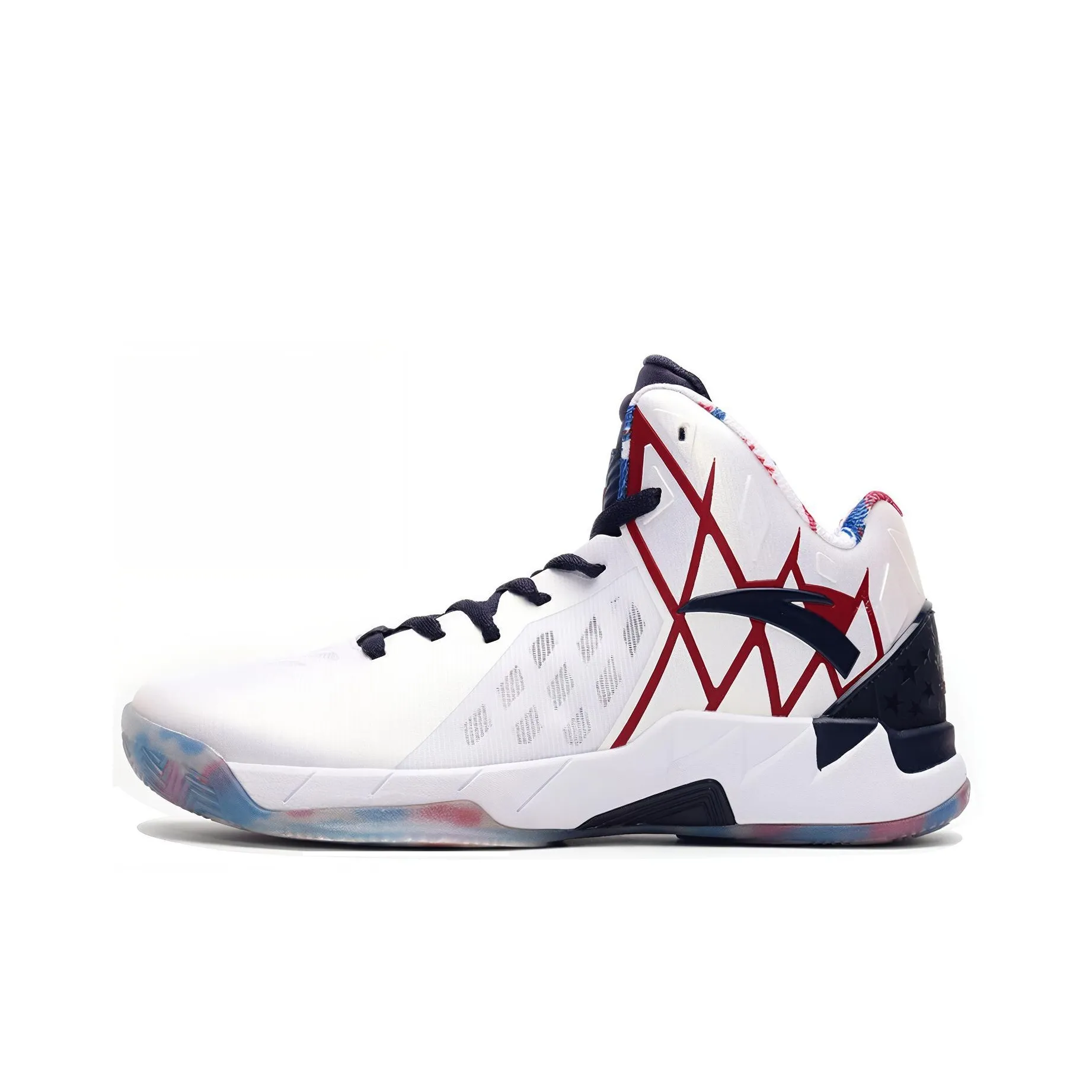 ANTA KT1 Амортизаторы Slip-resistant и устойчивые к истиранию MID Баскетбольные кроссовки Мужские Белый Черный Красный