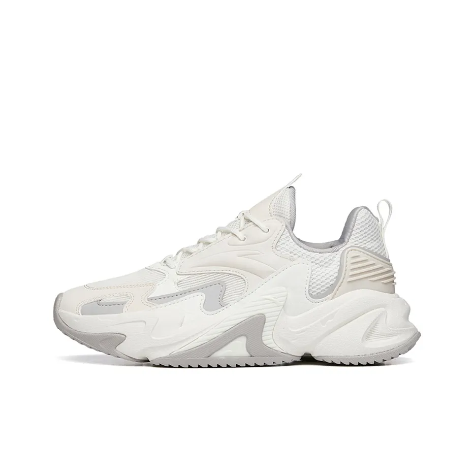 ANTA Walker 3.0 Casual Shoes Women's Low Top Ivory White/Mud Gray/Night Mist Gray