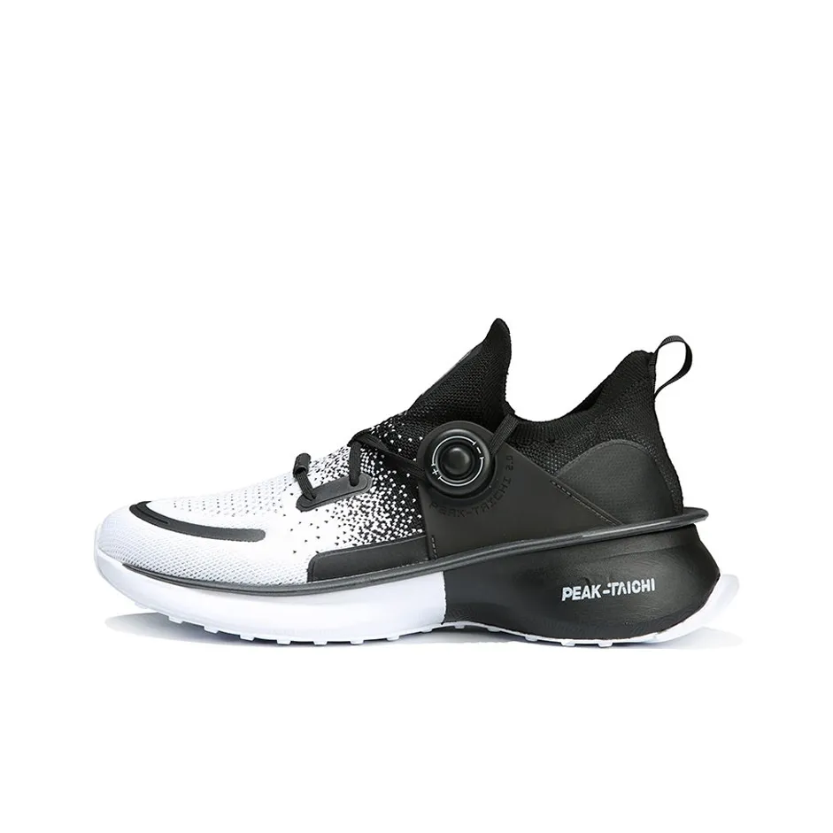 PEAK Tai Ji2,0 Амортизаторы Slip-on Устойчивый к истиранию Низкий Топ Тайцзи Беговые кроссовки Мужской Черный Белый