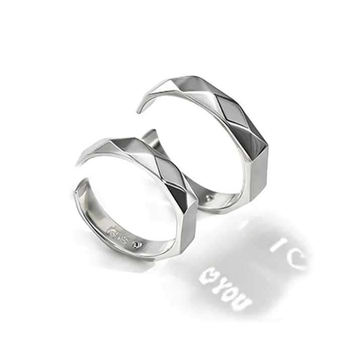 KADER S925 Silver Rings Unisex Silver White